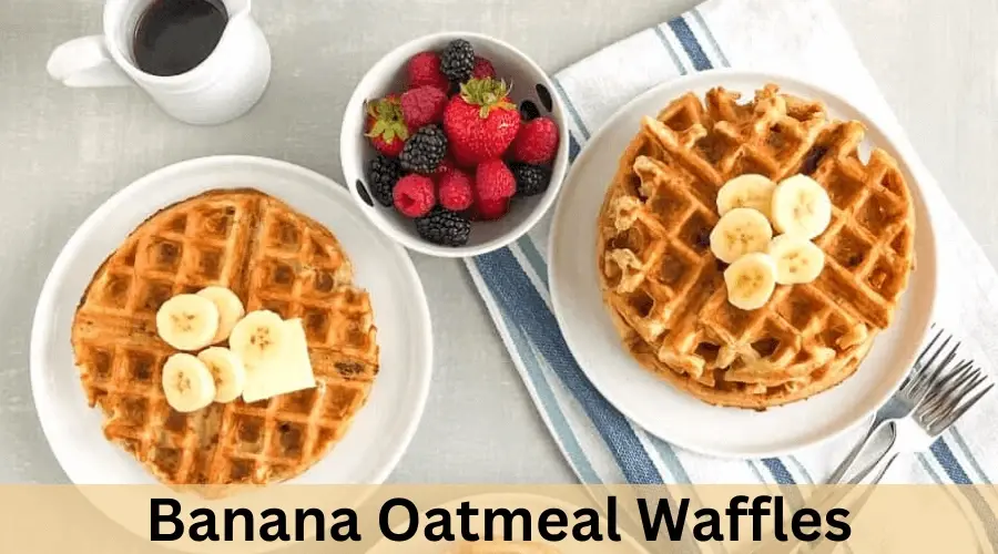 Banana Oatmeal Waffles