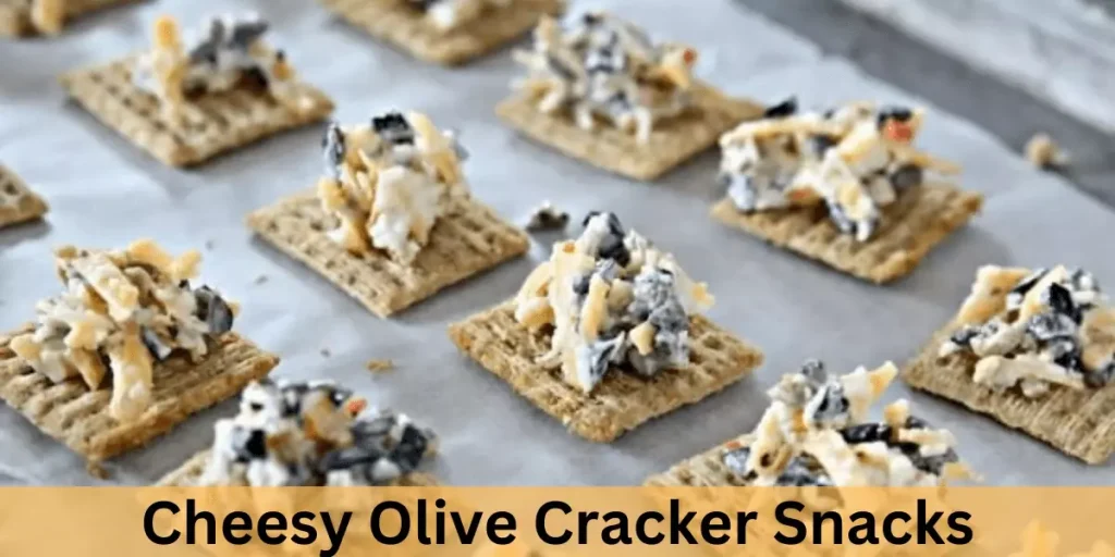 Cheesy Olive Cracker Snacks