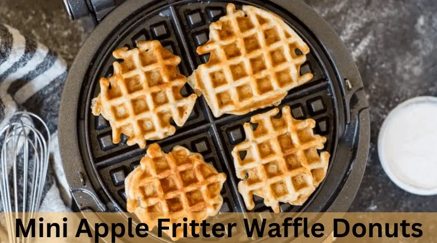 Mini Apple Fritter Waffle Donuts