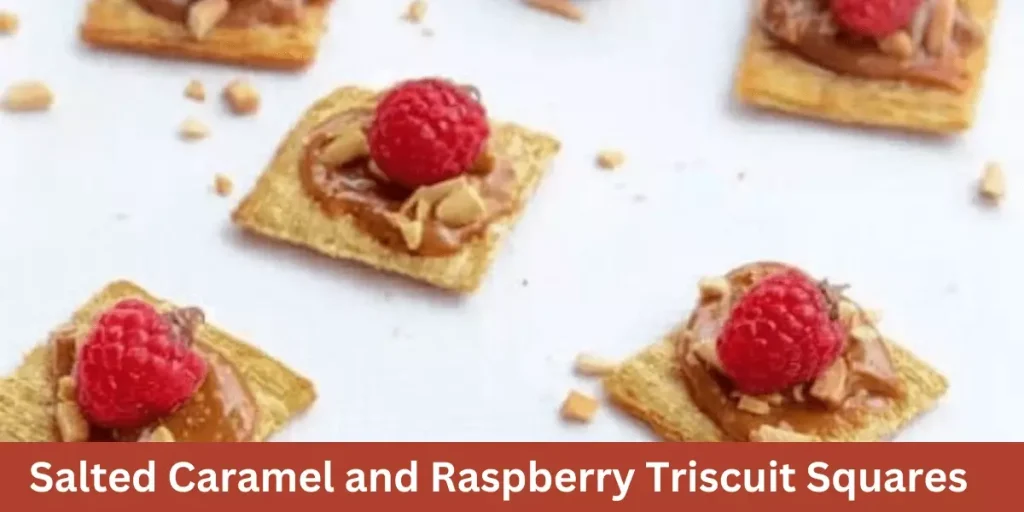 Salted Caramel and Raspberry Triscuit Squares
