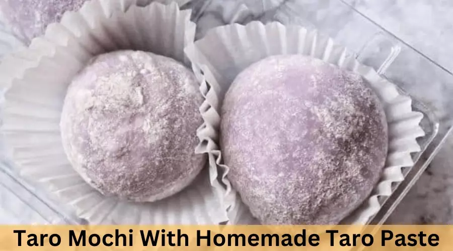 Taro Mochi With Homemade Taro Paste