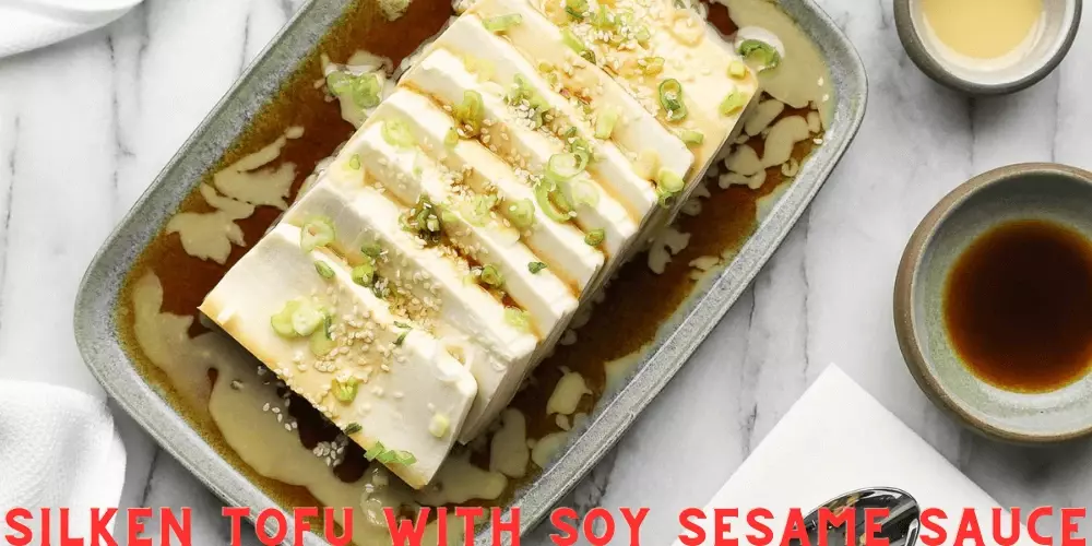 Silken Tofu With Soy Sesame Sauce